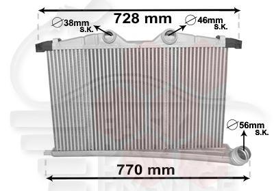 ECHANGEUR 2.2 HDI MOT 4HL DW12C - 2.0 HDI 392 X 655 X 30 Pour CITROEN C5 - CT103 01/11→