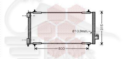 CONDENSEUR 2.2/2.7 HDI 709 X 305 X 18 Pour CITROEN C6 - CT110 09/05→