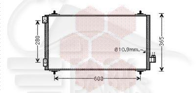 CONDENSEUR 2.2 HDI 670 X 350 X 16 Pour CITROEN C8 - CT120 07/02→12/12