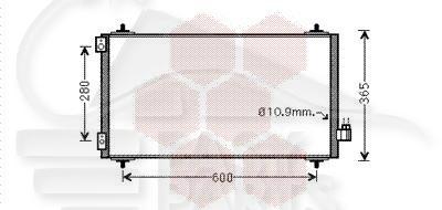 CONDENSEUR 2.2 HDI 670 X 350 X 16 Pour CITROEN C8 - CT120 07/02→12/12