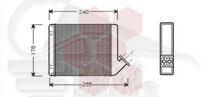 RADIA DE CHAUF TT TYPES 200 X 175 X 42 Pour CITROEN C15 - CT130 10/84→