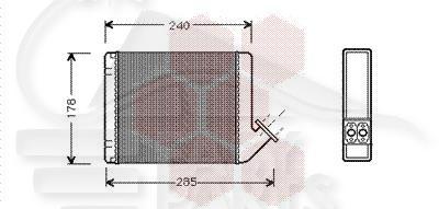RADIA DE CHAUF TT TYPES 200 X 175 X 42 Pour CITROEN C15 - CT130 01/84→