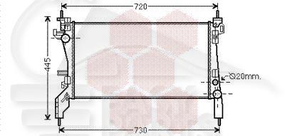 RADIA 1.3 HDI A/CLIM 10 → 630 X 325 X 28 Pour CITROEN NEMO - CT190 01/08→