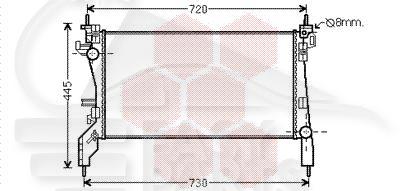 RADIA 1.4 HDI S/TROU 20 MM 630 X 325 X 28 Pour CITROEN NEMO - CT190 01/08→