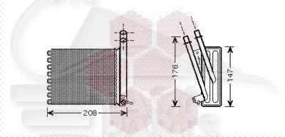 RADIA DE CHAUF TT TYPES AR 150 X 139 X 42 Pour CITROEN JUMPY - CT183 03/16→10/23