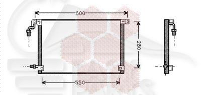 CONDENSEUR TT TYPES 540 X 313 X 25 Pour CITROEN SAXO - CT200 03/96→08/99