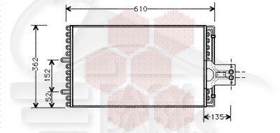 CONDENSEUR TT TYPES 530 X 350 X 23 Pour CITROEN XANTIA - CT210 03/93→11/97