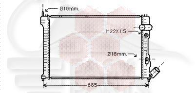 RADIA 1.9 TD S/CLIM 610 X 400 X 33 Pour CITROEN XANTIA - CT210 03/93→11/97