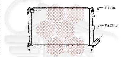 RADIA 1.6/1.8/2.0 8V A/CLIM - 2.0 16V 610 X 386 X 26 Pour CITROEN XANTIA - CT211 12/97→