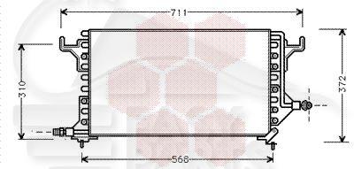 CONDENSEUR TT TYPES →08/93 585 X 360 X 25 Pour CITROEN XM - CT220