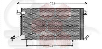 CONDENSEUR 1.5 D 592 X 343 X 16 Pour CITROEN XSARA - CT230 07/97→08/00