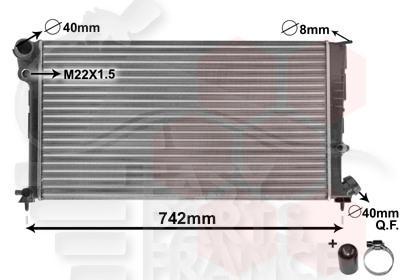 RADIA 1.5 D → 98 670 X 377 X 24 Pour CITROEN XSARA - CT230 07/97→08/00