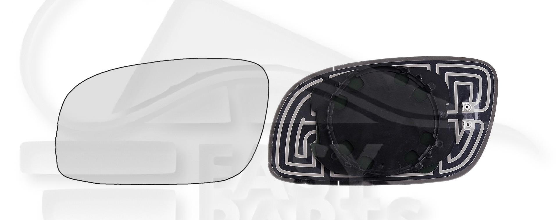 GLACE DE RETRO G CHAUF Pour VOLKSWAGEN TOURAN - VO190 02/03→10/06