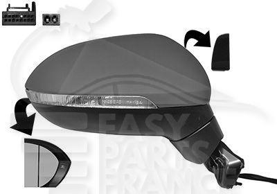 RETRO D ELECT CHAUF A PEINDRE RAB ELECT MEMO A/FEU & FEU DE SOL &LANE ASSIST 15+2 PINS Pour VOLKSWAGEN PASSAT - VO118 09/14→06/19