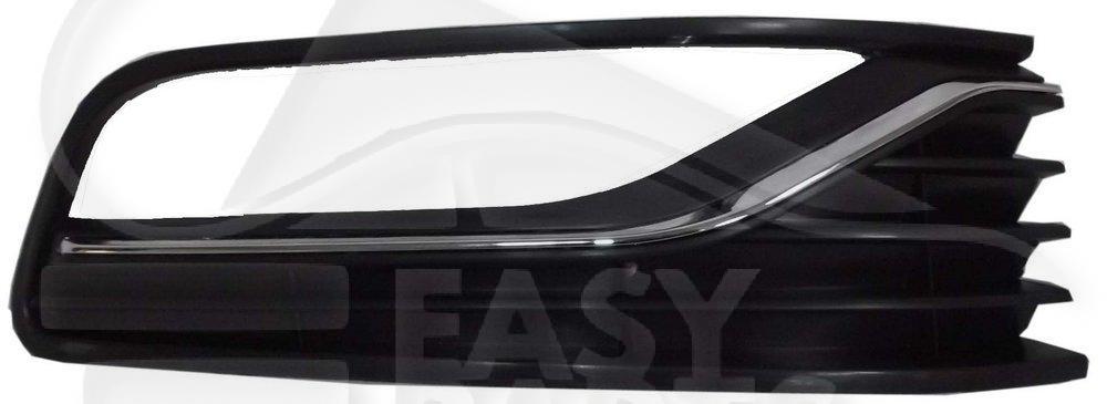 GRILLE DE PC AVD NOIRE A/EMPL AB - A/MOULURE CHROMÉE Pour VOLKSWAGEN POLO - VO139 07/14→08/17