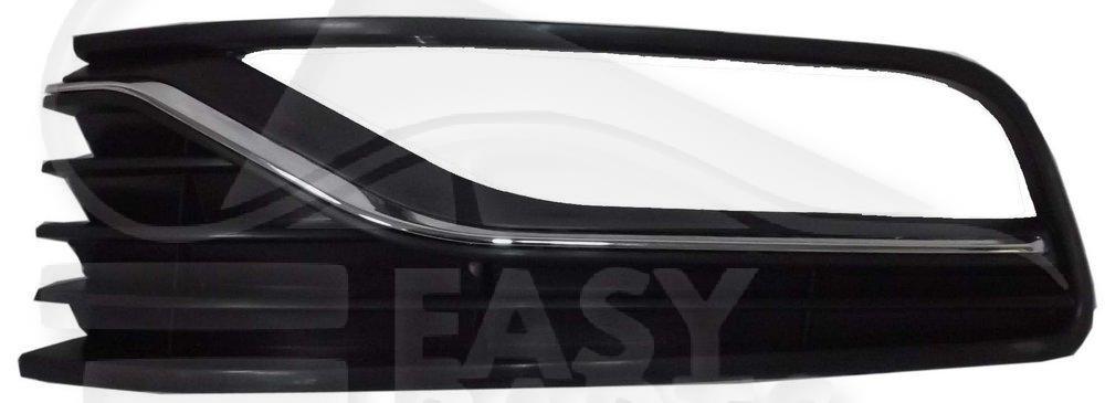 GRILLE DE PC AVG NOIRE A/EMPL AB - A/MOULURE CHROMÉE Pour VOLKSWAGEN POLO - VO139 07/14→08/17