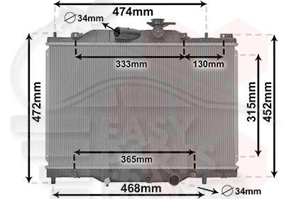 RADIA 2.0I 376 X 575 X 16 Pour MAZDA CX-3 - MZ150 01/15→