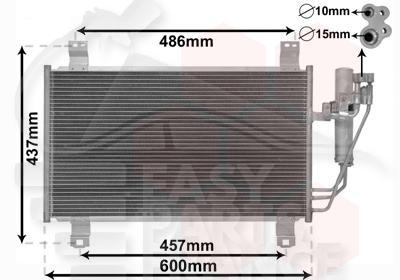 CONDENSEUR 2.0I 602 X 347 X 12 Pour MAZDA CX-3 - MZ150 01/15→