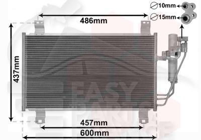 CONDENSEUR 2.0I 602 X 347 X 12 Pour MAZDA CX-3 - MZ150 01/15→01/18