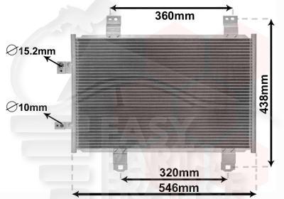 CONDENSEUR 1.5D 547 X 347 X 12 Pour MAZDA CX-3 - MZ150 01/15→01/18