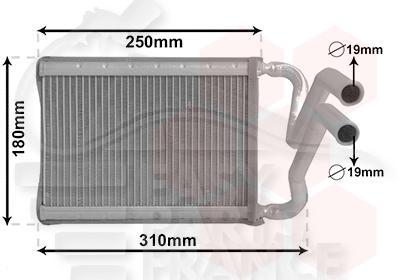 RADIA DE CHAUF TT TYPES 150 X 245 X 28 Pour HYUNDAI SANTA FE - HY234 07/14→12/15