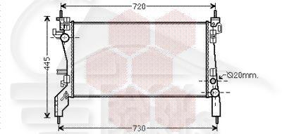 RADIA 1.3 MJTD A/CLIM 630 X 325 X 28 Pour FIAT FIORINO - FT092 04/16→