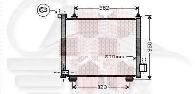 CONDENSEUR DIESEL TT TYPES 385 X 308 X 20 Pour OPEL AGILA - OP010 05/00→08/03