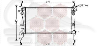 RADIA 1.4 HDI S/TROU 20 MM 630 X 325 X 28 Pour FIAT FIORINO - FT091 11/07→03/16