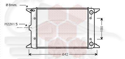 RADIA 1600 DIESEL 525 X 322 X 38 Pour VOLKSWAGEN GOLF 1 - VO050 11/74→07/83