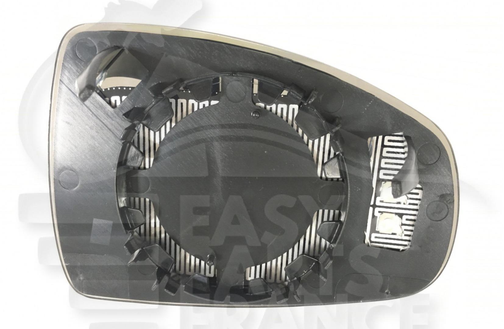 GLACE DE RETRO G +/- CHAUF ASPHERIQUE Pour AUDI A1 - AD022 07/14→09/18