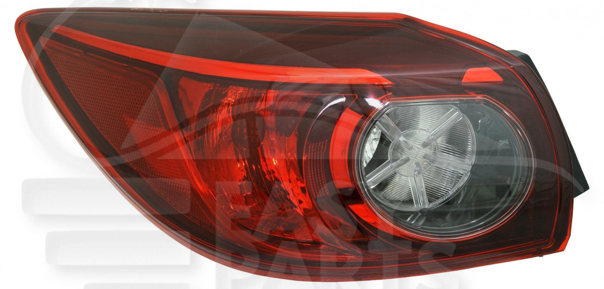 FEU ARG EXT 5 PTES Pour MAZDA 3 - 5 PTES - MZ057 06/13→12/16