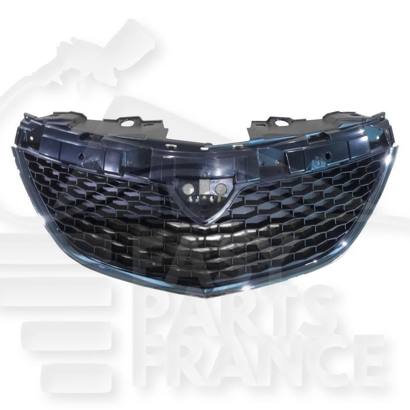 GRILLE DE CALANDRE NOIRE A/MOULURE CHROMEE Pour LANCIA YPSILON - LA095 09/15→