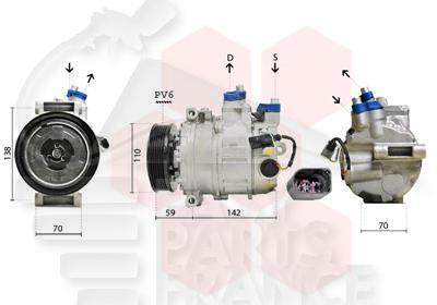 COMPRESSEUR DE CLIM Pour VOLKSWAGEN SCIROCCO - VO151 02/14→