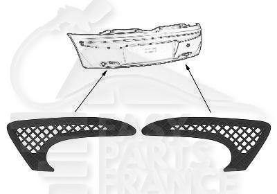 GRILLE INF DE PC ARD NOIRE Pour FIAT PUNTO 3 PORTES - FT161 10/99→03/03
