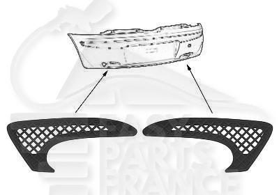 GRILLE INF DE PC ARG NOIRE Pour FIAT PUNTO 3 PORTES - FT161 10/99→03/03