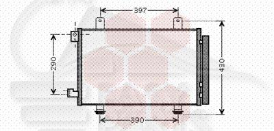 CONDENSEUR TT TYPES 628 X 360 X 16 Pour SUZUKI SX 4 - SZ130 03/06→03/10