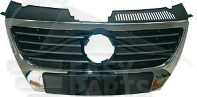 GRILLE DE CALANDRE A/MOULURES - S/PACKONTROL Pour VOLKSWAGEN PASSAT - VO114 04/05→09/10