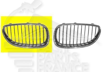 GRILLE DE CALANDRE AVD CHROMEE/NOIRE Pour BMW S5 E60 - E61 - BM100 06/03→03/07