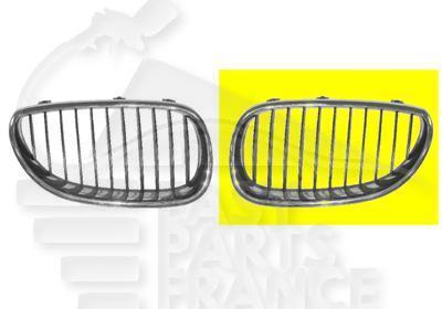 GRILLE DE CALANDRE AVG CHROMEE/CHROMEE /NOIRE Pour BMW S5 E60 - E61 - BM100 06/03→03/07