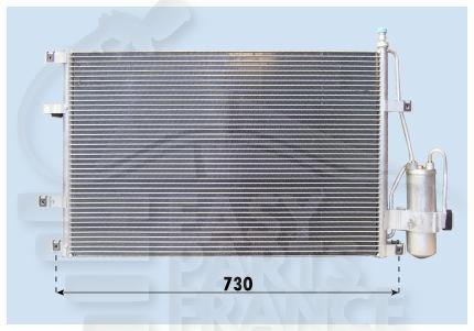 CONDENSEUR TT TYPES 635 x 425 x 20 Pour VOLVO V70 - VV063 01/05→12/07