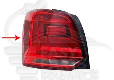FEU ARG BLANC/ROUGE FOND NOIR 3/5 PTES Pour VOLKSWAGEN POLO - VO139 07/14→08/17