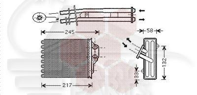 RADIA DE CHAUF 1.3 MJTDF 180 X 158 X 42 Pour FIAT 500 S - FT014 08/12→06/15