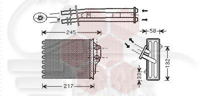 RADIA DE CHAUF 1.3 MJTDF 180 X 158 X 42 Pour FIAT 500 - FT012 07/15→