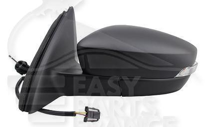 RETRO G ELECT CHAUF NOIR A/FEU - 09/15→ Pour SKODA RAPID - SK080 09/12→08/16