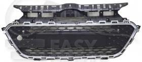 GRILLE DE CALANDRE NOIRE A/MOULURE CHROMEE & TROUS CAPTEURS Pour HYUNDAI I-20 5 PTES - HY073 01/15→07/18