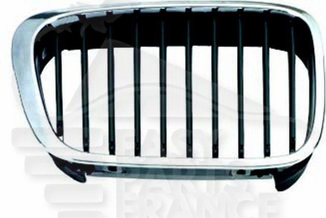 GRILLE DE CALANDRE AVD CHROMEE - NOIRE Pour BMW S3 E46 3 PTES / COUPE - BM042 07/98→01/03