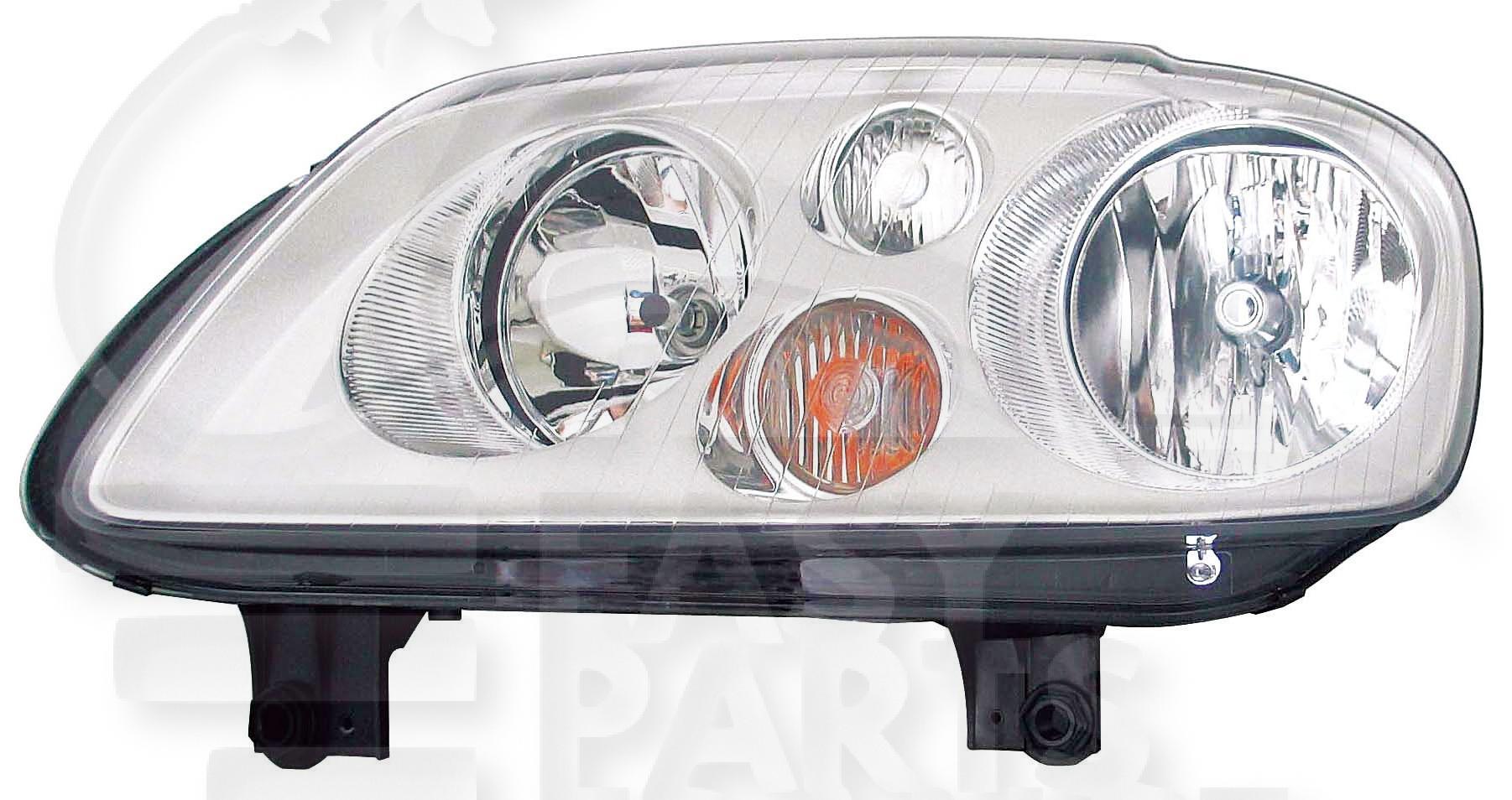 OPT G H7+H7 ELECT A/MOTEUR F/CHROME Pour VOLKSWAGEN TOURAN - VO190 02/03→10/06
