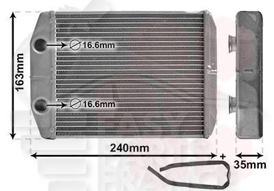 RADIA DE CHAUF TT TYPES 131 X95 X 49 Pour DACIA LODGY - DC050 01/12→02/17