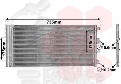 CONDENSEUR 1.5 DCI MOT K9K 894/K9K 884/K9K 898/K9K 896/K9K 898 620 X 325 X 16 Pour DACIA DUSTER - DC100 03/10→09/13