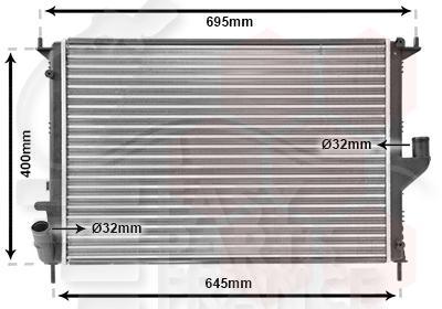 RADIA 1.6I S/CLIM 585 X 415 X 20 Pour DACIA DUSTER - DC101 10/13→12/17